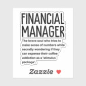 Finanzmanager Aufkleber (Blatt)