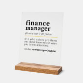 Finanzmanager - Funny Finance Definition Gift Acrylschild (Winkel)