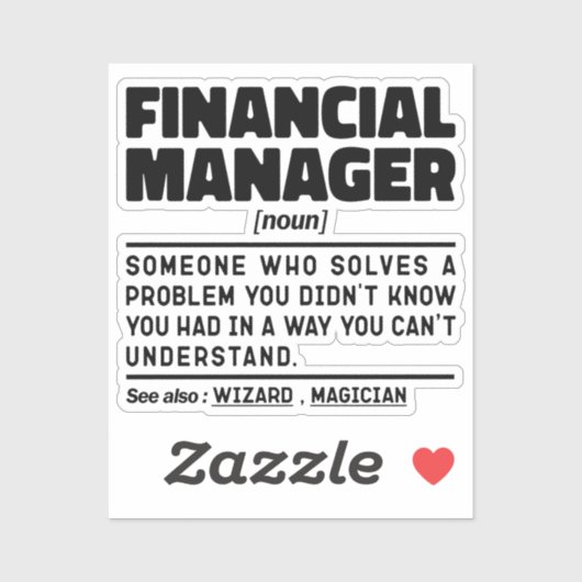 Finanzmanager Noun Management Inspiration Aufkleber (Blatt)