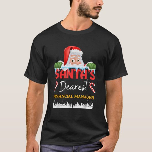 Finanzmanager Weihnachtsarbeitsberuf T-Shirt (Vorderseite)