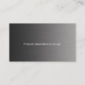 Finanzplaner für berufliche Geschäftskarten Visitenkarte (Rückseite)