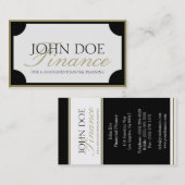Finanzplaner Gold Script/Border Visitenkarte (Vorne/Hinten)