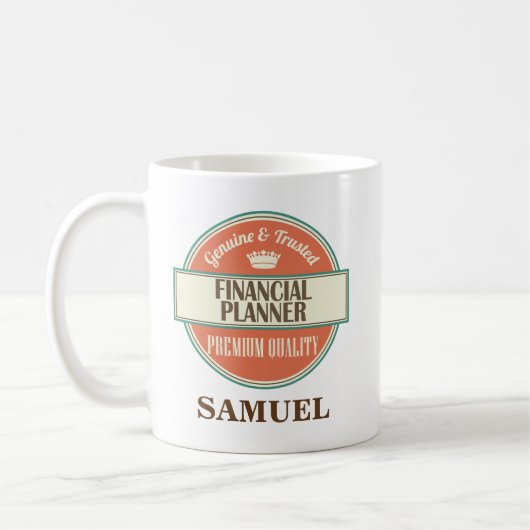 Finanzplaner-personalisiertes Büro-Tassen-Geschenk Kaffeetasse (Links)
