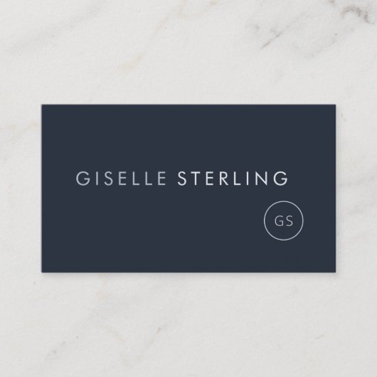 Finanzplaner QR Code Navy Blue Luxury Visitenkarte (Vorderseite)