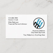 Finanzplaner und Berater-Visitenkarten Visitenkarte (Rückseite)