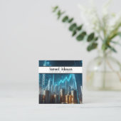 Finanzplaner Vermögensverwaltung Quadratische Visitenkarte (Stehend Vorderseite)