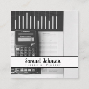 Finanzplaner Vermögensverwaltung Quadratische Visitenkarte