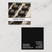 Finanzplaner Vermögensverwaltung Quadratische Visitenkarte (Vorne/Hinten)