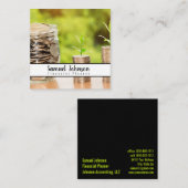 Finanzplaner Vermögensverwaltung Quadratische Visitenkarte (Vorne/Hinten)