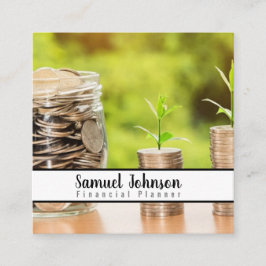 Finanzplaner Vermögensverwaltung Quadratische Visitenkarte