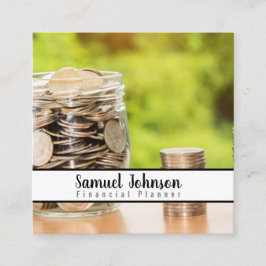 Finanzplaner Vermögensverwaltung Quadratische Visitenkarte