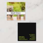 Finanzplaner Vermögensverwaltung Quadratische Visitenkarte (Vorne/Hinten)