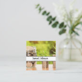 Finanzplaner Vermögensverwaltung Quadratische Visitenkarte (Stehend Vorderseite)