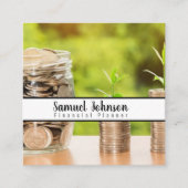 Finanzplaner Vermögensverwaltung Quadratische Visitenkarte (Vorderseite)