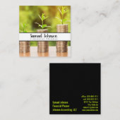 Finanzplaner Vermögensverwaltung Quadratische Visitenkarte (Vorne/Hinten)