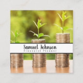 Finanzplaner Vermögensverwaltung Quadratische Visitenkarte (Vorderseite)