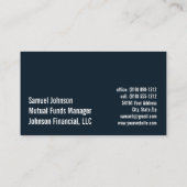 Finanzplaner Vermögensverwaltung Visitenkarte (Rückseite)