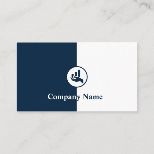 Finanzplaner White & Blue Visitenkarte Treuekarte (Rückseite)