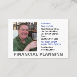 Finanzplanungsfoto Visitenkarte