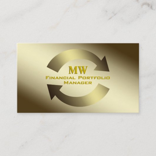 Finanzportfoliomanager, Gold-Logo Visitenkarte (Vorderseite)