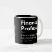 Finanzprofessor Funny Teachers Definition Zweifarbige Tasse (VorderseiteRechts)