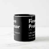 Finanzprofessor Funny Teachers Definition Zweifarbige Tasse (Mittel)