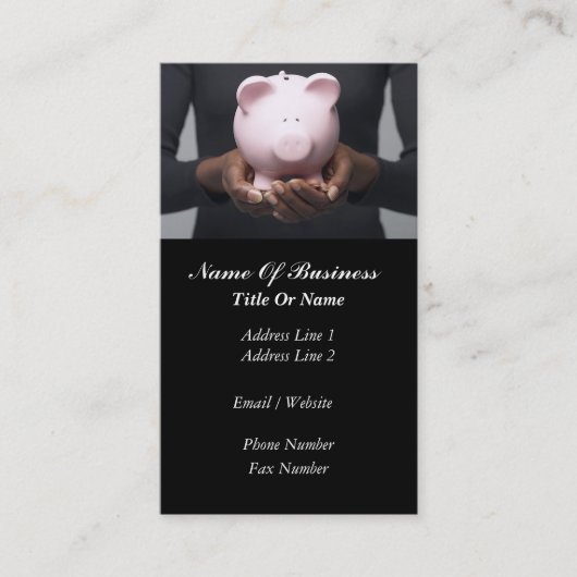 Finanzservice-Visitenkarte Visitenkarte (Vorderseite)