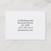 Finanzservice-Visitenkarte Visitenkarte (Rückseite)