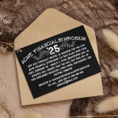 Finanzsymposium Vintagen Stils Einladung