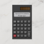 Finanztaschenrechner-Visitenkarte (Schwarzes) Visitenkarte (Vorderseite)