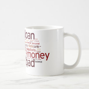 Finanzwort-Wolke Kaffeetasse