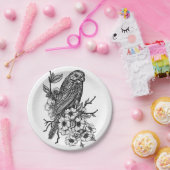 Finch auf Kirschzweig Pappteller (Party)