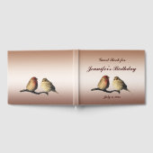 Finch Birds Birthday Party Guest Book Gästebuch (Voll)