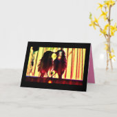 Finch-Liebe Karte (Gelbe Blume)