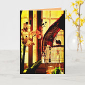 Finch-Liebe Karte (Gelbe Blume)