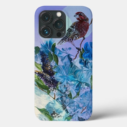 Finch und Blume iPhone Case (Rückseite)