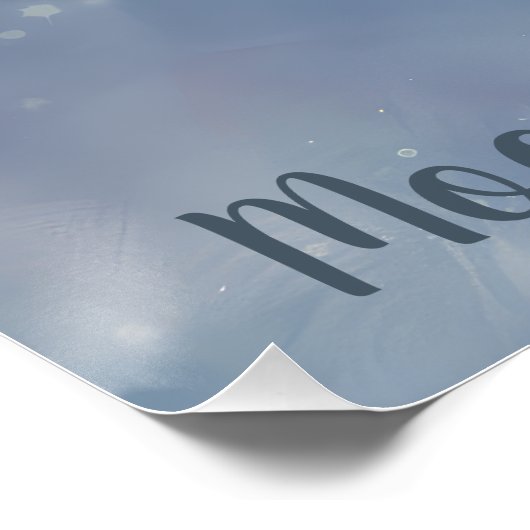 Finch Vogel Baby schlafen auf dem Mond Poster (Ecke)