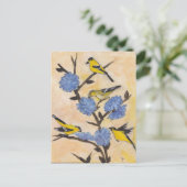 Finches in Chicorée Postkarte (Stehend Vorderseite)