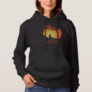 Find Balance Design für Yoga-Fans Hoodie