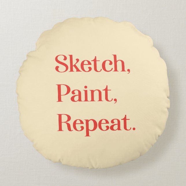 Find Creative Rhythm With Modern Lettering Rundes Kissen (Vorderseite)