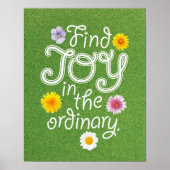 Find Joy in the Ordinary Inspirational Poster (Vorne)