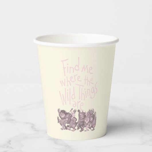 Find Me Where the Wild Things Are Pappbecher (Rückseite)