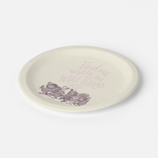 Find Me Where the Wild Things Are Pappteller (Schrägansicht)