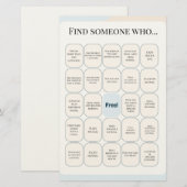 Find Someone Who Classroom Bingo Activity Briefpapier (Vorne/Hinten)