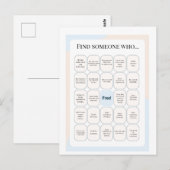Find Someone Who Classroom Bingo Activity Postkarte (Vorne/Hinten)