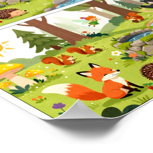 Find the Differences Challenge – Kids Learning Poster (Ecke)