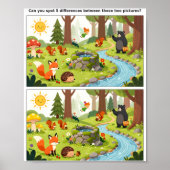 Find the Differences Challenge – Kids Learning Poster (Vorne)