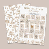 Find The Guest Baby Shower Safari Bingo Game Card Einladung