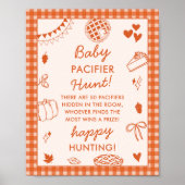 Find The Hidden Objects Baby Shower Game Sign Poster (Vorne)