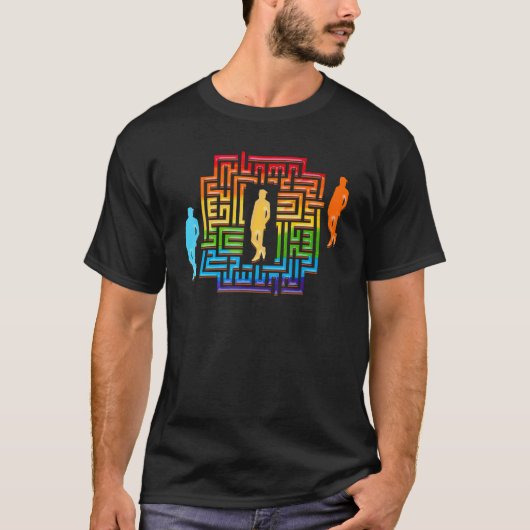FIND WAY TO YOUR HAPPINESS happiness maze T-Shirt (Vorderseite)